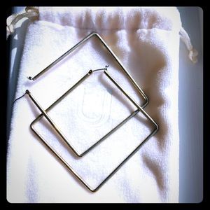 Uncommon James silver Girl Boss Square Earrings